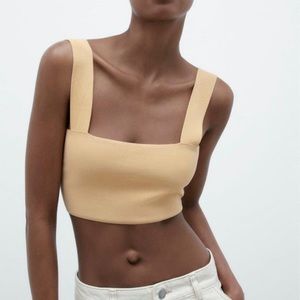ZARA Beige Crop Top